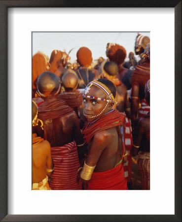 Samburu Dancing, Samburu District, Kenya, East Africa, Africa by Thomasin Magor Pricing Limited Edition Print image