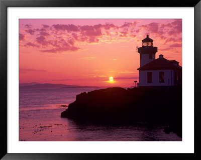 Lime Kiln Lighthouse, Entrance To Haro Strait, San Juan Island, Washington, Usa by Jamie & Judy Wild Pricing Limited Edition Print image