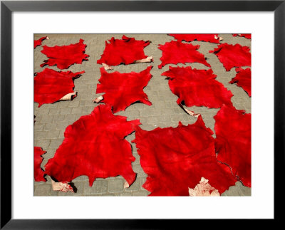 Detail Of Drying Leather, Marrakesh, Marrakesh, Morocco by Doug Mckinlay Pricing Limited Edition Print image
