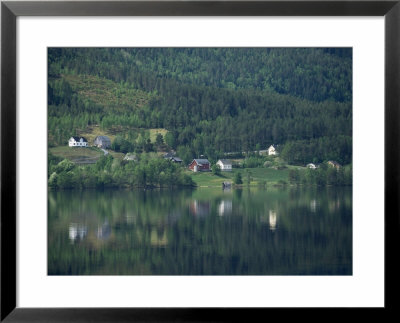 Houses Near Olden, Nordfjord, Norway, Scandinavia by Gavin Hellier Pricing Limited Edition Print image