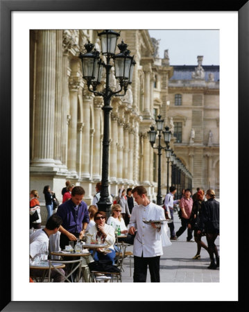 Serving Coffee On Outside Tables Adjacent To The Louvre, Paris, Ile-De-France, France by Christopher Groenhout Pricing Limited Edition Print image