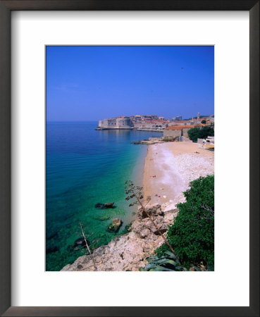 Coastal Views Towards The Walled City Beyond, Dubrovnik, Dubrovnik-Neretva, Croatia by Jan Stromme Pricing Limited Edition Print image