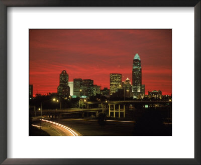 Skyline & Highway At Night, Charlotte, Nc by Jim Mcguire Pricing Limited Edition Print image
