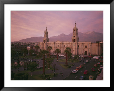 The Sun Shines On A Neoclassical Building In The Plaza De Armas In Arequipa by Stephen Alvarez Pricing Limited Edition Print image