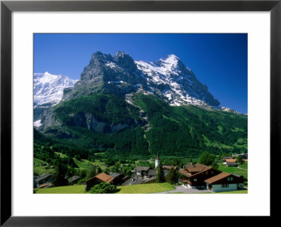 Town And Mountains, Grindelwald, Alps, Switzerland by Steve Vidler Pricing Limited Edition Print image