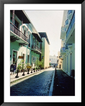 Cobble Street Between Buildings, Puerto Rico by Jennifer Broadus Pricing Limited Edition Print image
