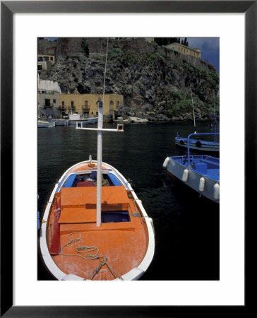 Fishing Boats Moored In The Port Of Lipari, Sicily, Italy by Michele Molinari Pricing Limited Edition Print image