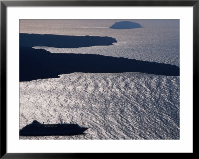 Cruise Ship At Dusk, Greece by Wayne Walton Pricing Limited Edition Print image