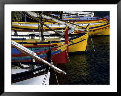 Boats In The Harbor Of Collioure, France, Collioure, France, Europe by Stacy Gold Pricing Limited Edition Print image