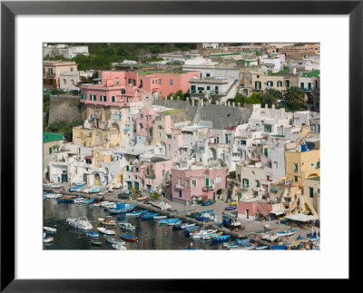 Town View Of Corricella Port, Procida Corricella, Bay Of Naples, Campania, Italy by Walter Bibikow Pricing Limited Edition Print image