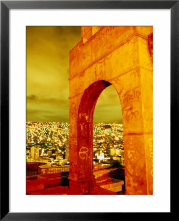 Arch On Top Of Cerro Quilli'quilli With City Below, La Paz, Bolivia by Ryan Fox Pricing Limited Edition Print image