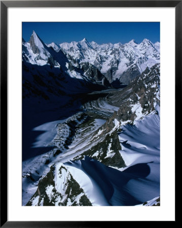 Gondoro Glacier From Gondoro Peak In Karakoram Range, Pakistan by Grant Dixon Pricing Limited Edition Print image