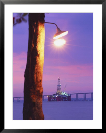 Oil Platform, Rio Niteroi Bridge, Guanabara Bay by Silvestre Machado Pricing Limited Edition Print image