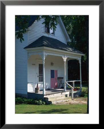 House With Flag, Ellison Bay, Wi by David Jentz Pricing Limited Edition Print image