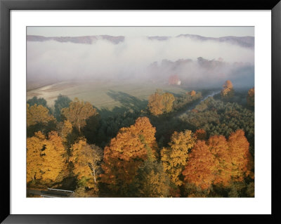 An Aerial View Of Scenic Tygart Valley, In Autumn Colors by Jodi Cobb Pricing Limited Edition Print image