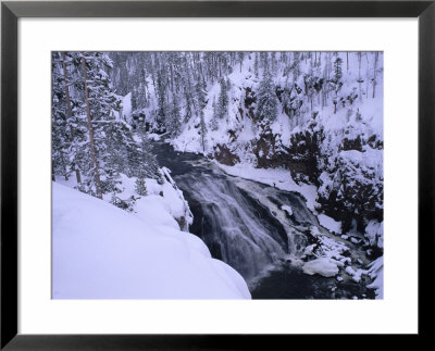 Water Flows Through A Snow-Covered Yellowstone National Park by O. Louis Mazzatenta Pricing Limited Edition Print image