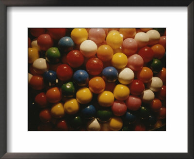 A Colorful Close View Of Gumballs Behind Glass by Stephen St. John Pricing Limited Edition Print image