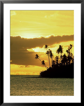 Sunset At Salani Village, Western Samoa by Scott Winer Pricing Limited Edition Print image