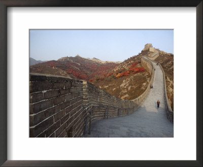 Patches Of Wildflowers Dot The Rocky Mountain Ridges Beside The Great Wall Of China, China by James L. Stanfield Pricing Limited Edition Print image
