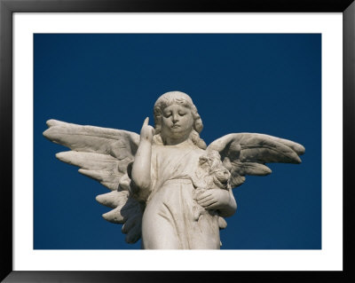 A Statue Of An Angel Pointing Skyward by Raul Touzon Pricing Limited Edition Print image
