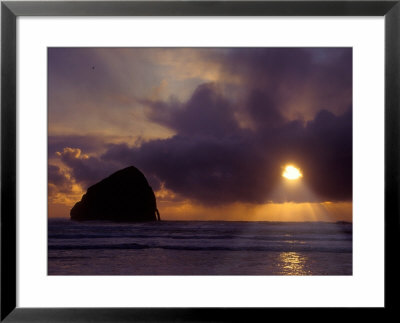 Sunset Over The Pacific Ocean From Cape Kiwanda, Oregon, Usa by Janis Miglavs Pricing Limited Edition Print image