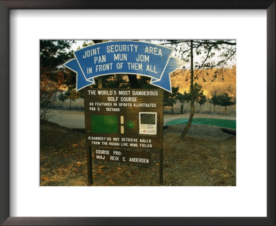 Sign For A Single-Hole Golf Course At Camp Bonifas On The Dmz by Michael S. Yamashita Pricing Limited Edition Print image