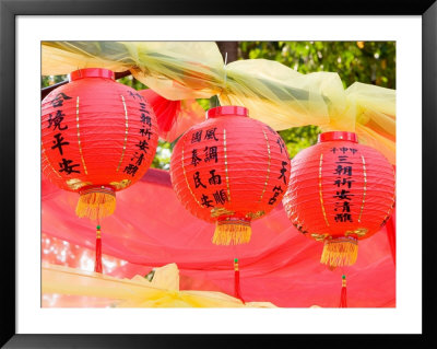 Hanging Red Paper Lanterns, Thailand by Gavriel Jecan Pricing Limited Edition Print image