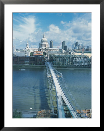 St. Paul's Cathedral & Millenium Bridge by Lauree Feldman Pricing Limited Edition Print image