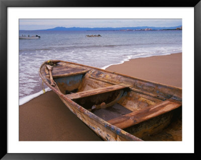 Wooden Boat Looking Out On Banderas Bay, The Colonial Heartland, Puerto Vallarta, Mexico by Tom Haseltine Pricing Limited Edition Print image