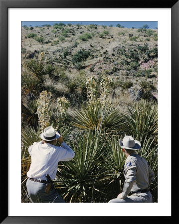 Law Enforcement Officials Stake-Out The U.S. Border With Mexico Near Smugglers Gulch by Robert Sisson Pricing Limited Edition Print image