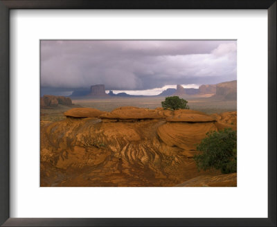 Mystery Valley With Approaching Storm, Arizona, Usa by Joanne Wells Pricing Limited Edition Print image