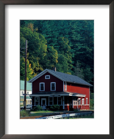 Railroad Depot In West Cornwall, Litchfield Hills, Connecticut, Usa by Jerry & Marcy Monkman Pricing Limited Edition Print image