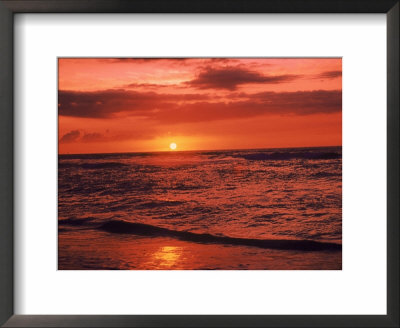 Sunset And Clouds, Haleiwa, North Oahu, Hi by Bill Romerhaus Pricing Limited Edition Print image