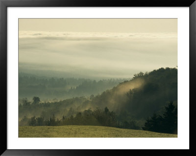 Low-Lying Fog And Clouds Over Cape Enrage, New Brunswick by Michael S. Lewis Pricing Limited Edition Print image
