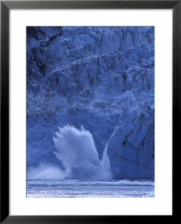 Ice Calves Off Tidewater Surprise Glacier, Harriman Fjord, Prince William Sound, Alaska, Usa by Hugh Rose Pricing Limited Edition Print image