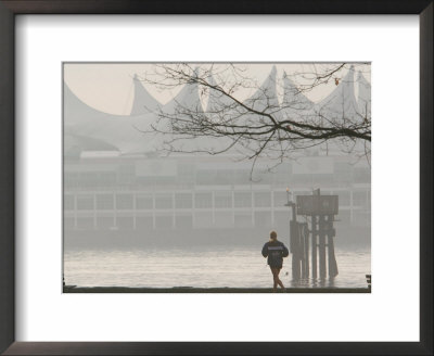 Runner On Waterfront Path, Stanley Park, Vancouver, Canada by Lawrence Worcester Pricing Limited Edition Print image