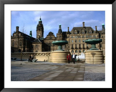City Square And Exterior Of City Hall, Sheffield, United Kingdom by Johnson Dennis Pricing Limited Edition Print image