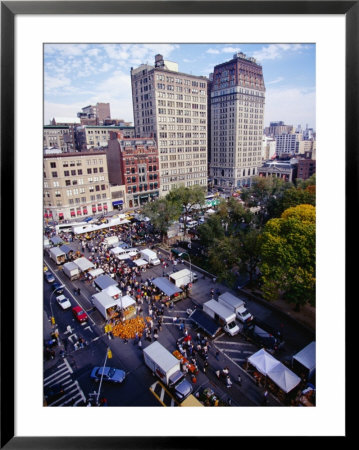 Farmers' Market On Union Square, New York City, New York, Usa by Angus Oborn Pricing Limited Edition Print image