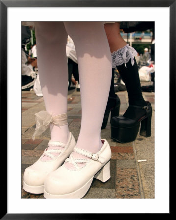 Shoe Detail Of Coz-Play-Zoku (Costume Play Gang) Members, Meji Jingu Bridge, Harajuku, Tokyo, Japan by Greg Elms Pricing Limited Edition Print image