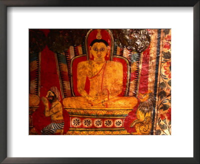 Paintings Of Buddha In Mulkirigala Rock Temple Near Tangalla, Tangalla, Sri Lanka by Anders Blomqvist Pricing Limited Edition Print image