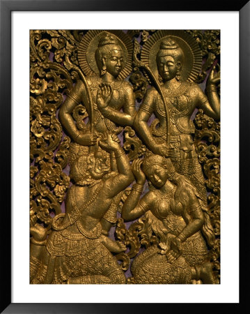 Bas-Relief At The Temple Of Wat Xieng Thong (Golden City Monastery), Luang Prabang,Laos by Juliet Coombe Pricing Limited Edition Print image
