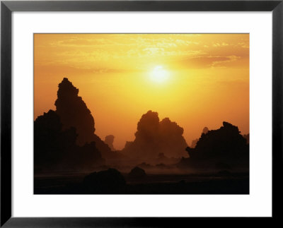 Natural Chimney Formations At Sunset, Lake Abbe, Djibouti by Frances Linzee Gordon Pricing Limited Edition Print image
