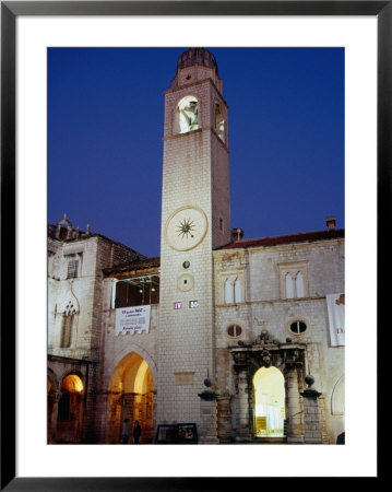 Gothic Clock Tower, Dubrovnik, Croatia by Richard Nebesky Pricing Limited Edition Print image