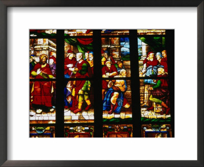 Stained-Glass Window At The Duomo, Milan, Lombardy, Italy by Setchfield Neil Pricing Limited Edition Print image