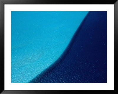 Ocean Water With Light Blue Indicating Shallow Sandy Sea Floor, Coral Bay, Australia by John Banagan Pricing Limited Edition Print image
