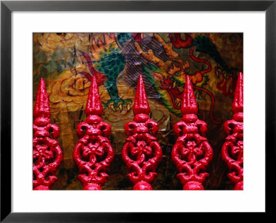 Building Detail Of Man Mo Temple In Hong Kong by Phil Weymouth Pricing Limited Edition Print image