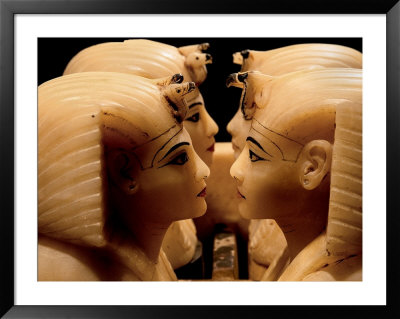 Alabaster Canopic Jars Of Tutankhamun, King Tut, Egyptian Museum, New Kingdom, Cairo, Egypt by Kenneth Garrett Pricing Limited Edition Print image