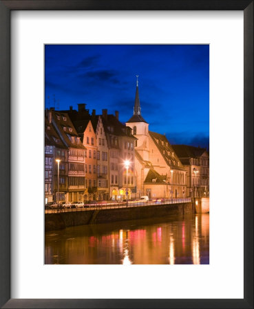 St. Nicholas Church And Ill River, Strasbourg, Haut Rhin, Alsace, France by Walter Bibikow Pricing Limited Edition Print image