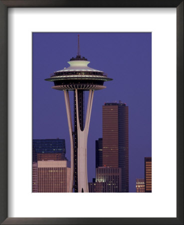 Space Needle At Dusk, Seattle, Washington, Usa by William Sutton Pricing Limited Edition Print image