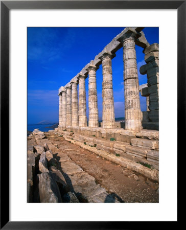 Superb Ruins Of The 4Th Century Bc Temple Of Poseidon On The Apollo Coast, Athens, Attica, Greece by Jan Stromme Pricing Limited Edition Print image
